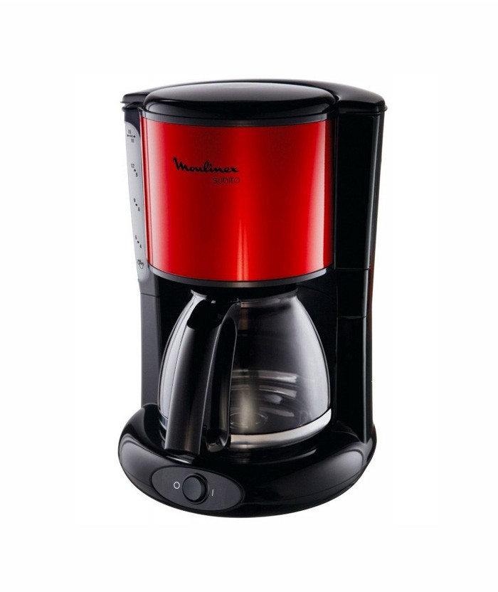 CAFETIÈRE MOULINEX SUBITO FG360D10 - 1000 W - ROUGE ET INOX