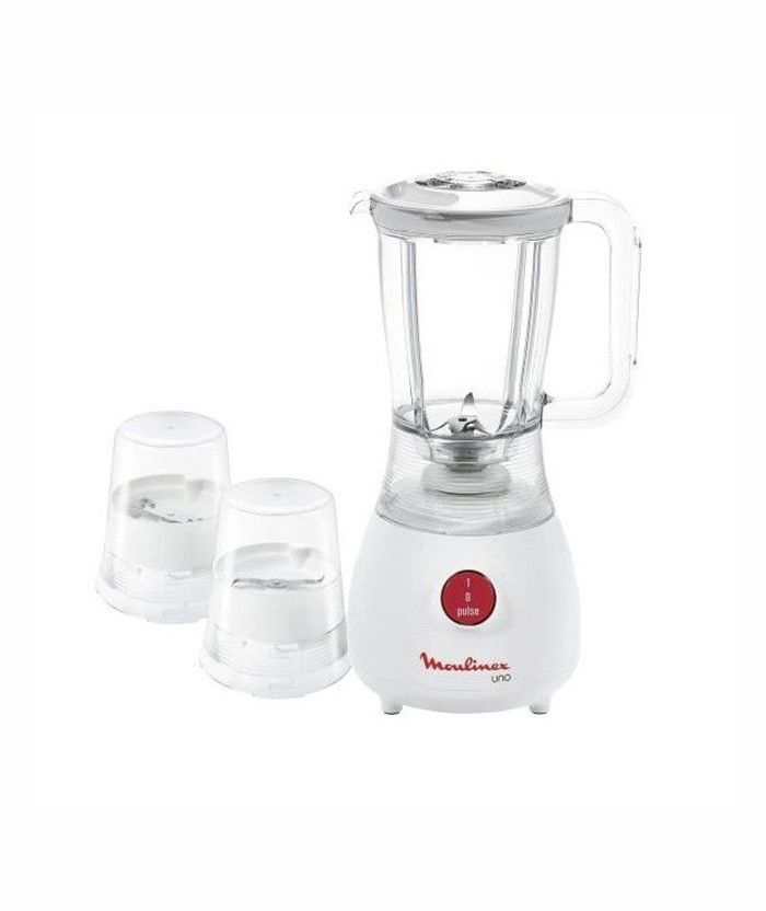 BLENDER UNO MOULINEX AVEC 2 ACCESSOIRES LM2221BM - 350 W - BLANC