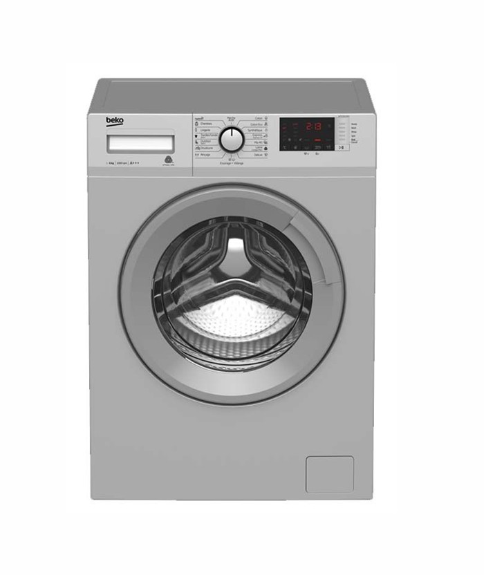 MACHINE À LAVER AUTOMATIQUE 6 KG BEKO WTE6512BSS - 1000 T - SILVER