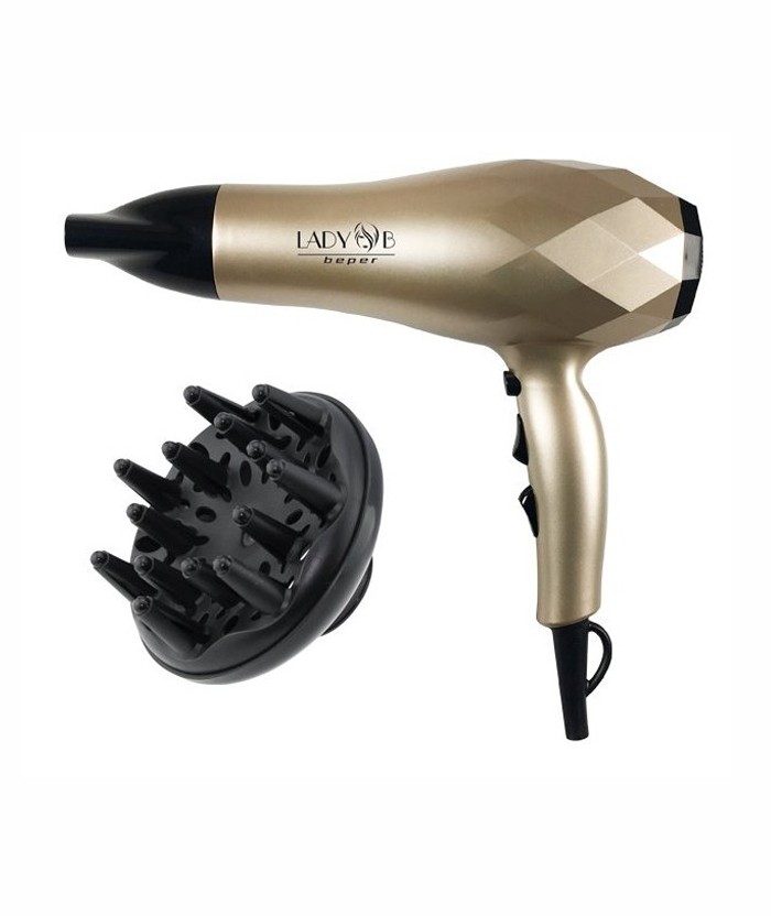 SÈCHE-CHEVEUX BEPER DIAMOND 40.403 - AVEC DIFFUSEUR - 2200 W - GOLD