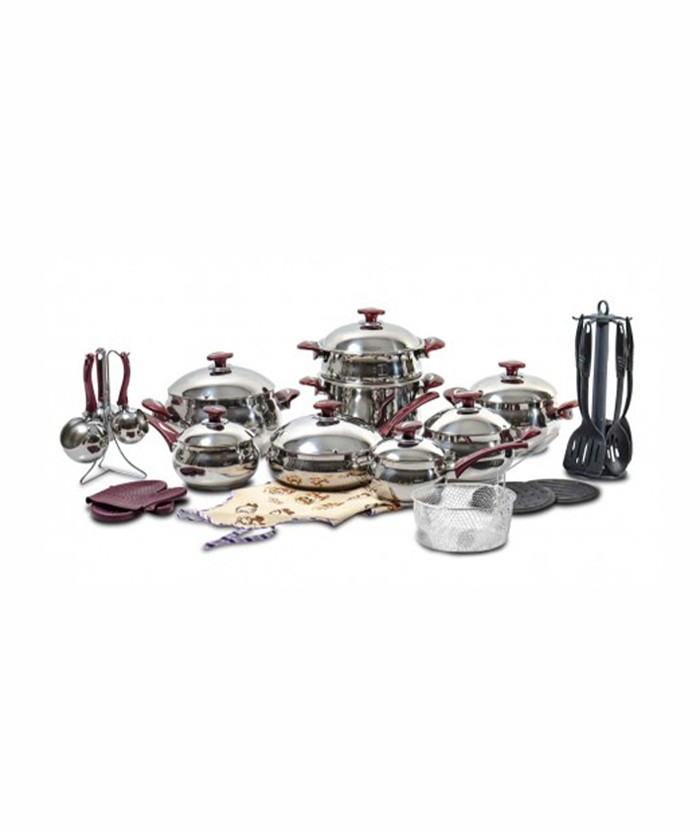 SERVICE 38 PCS OMS 1074 -  INOX - ROUGE