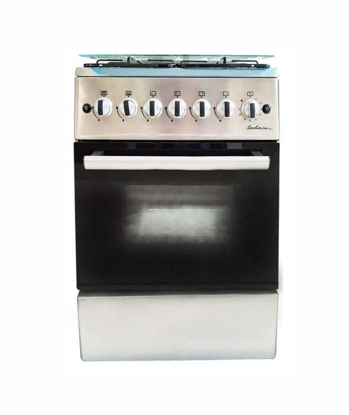 CUISINIÈRE À GAZ 4 FEUX SOTACER F6B40G2I - 60 CM - SILVER