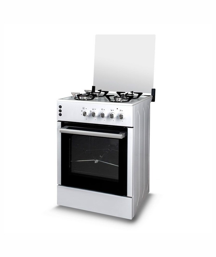 CUISINIÈRE À GAZ 4 FEUX KUMTEL 66-GG40 - 57 CM - BLANC