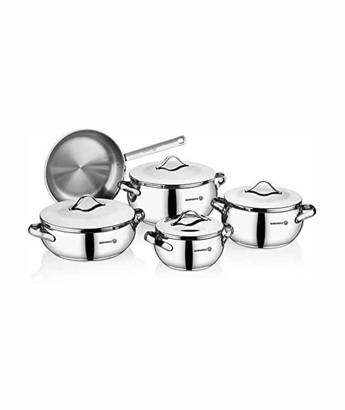 BATTERIE DE CUISINE 9 PCS KORKMAZ RONDO A1976 - INOX