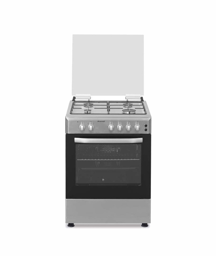 CUISINIERE À GAZ BRANDT BGE6241X - 60 CM - INOX